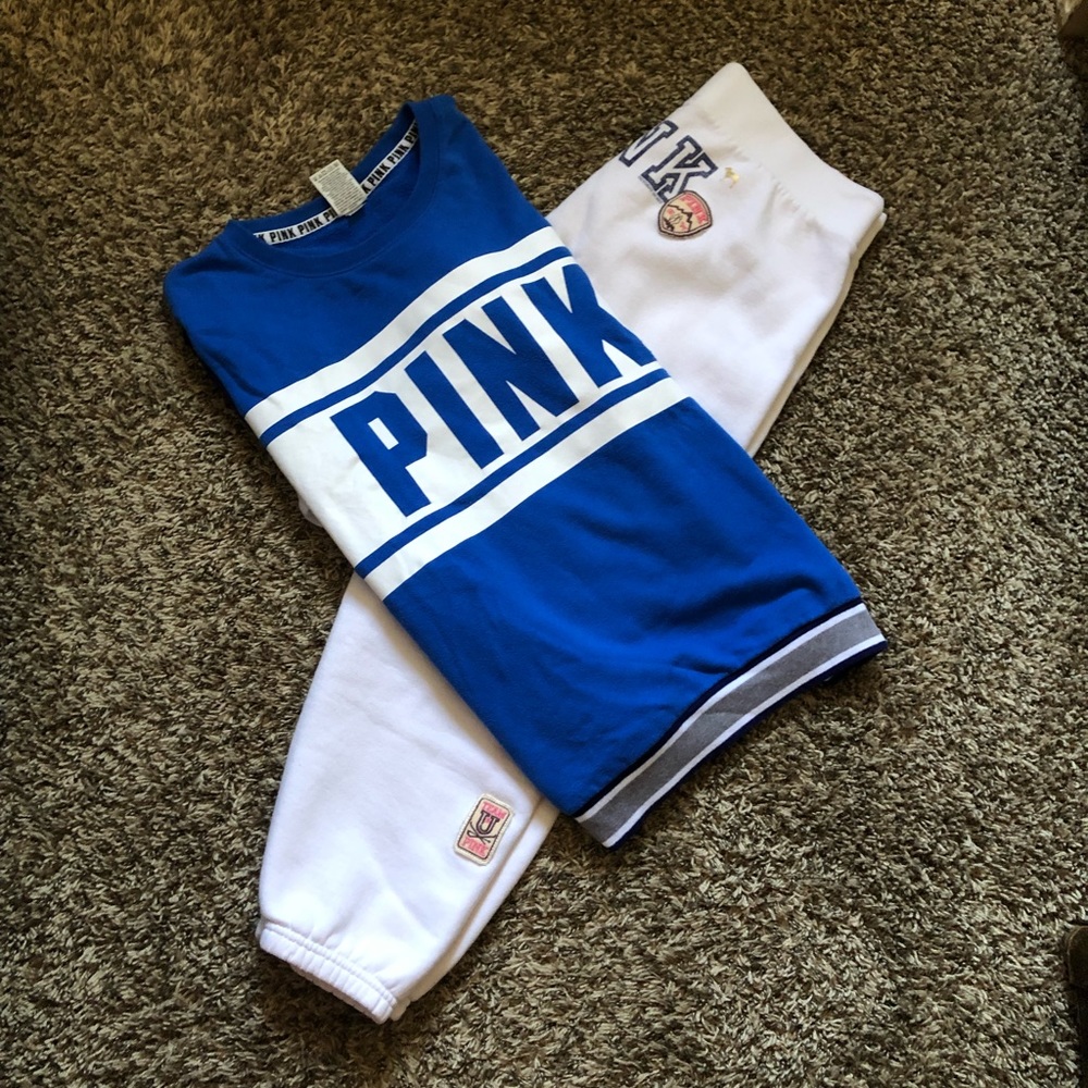 VS sweatpants and sweatshirt outfit